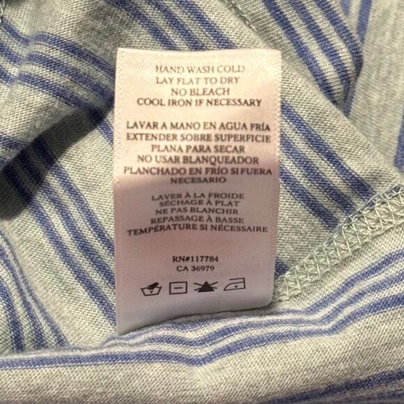 Rails Weston Hoodie Pullover Coastal Academia Nautical Seafoam Stripe Size Large - Picture 6 of 8